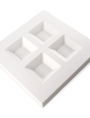 Soft Edge Four Square Platter, 14 x 14 x 1.25 in (355 x 355 x 31 mm), Slumping Mould