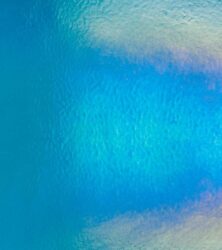 Turquoise Blue Transparent, Iridescent, Rainbow