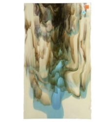 French Vanilla Opalescent with Light Turquoise Blue Transparent Infusion 2-Color Mix
