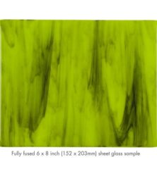 Spring Green Opalescent with Black Opalescent Wispy Streaks 2-Color Mix