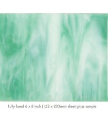 White Opalescent, Emerald Green Transparent 2-Color Mix